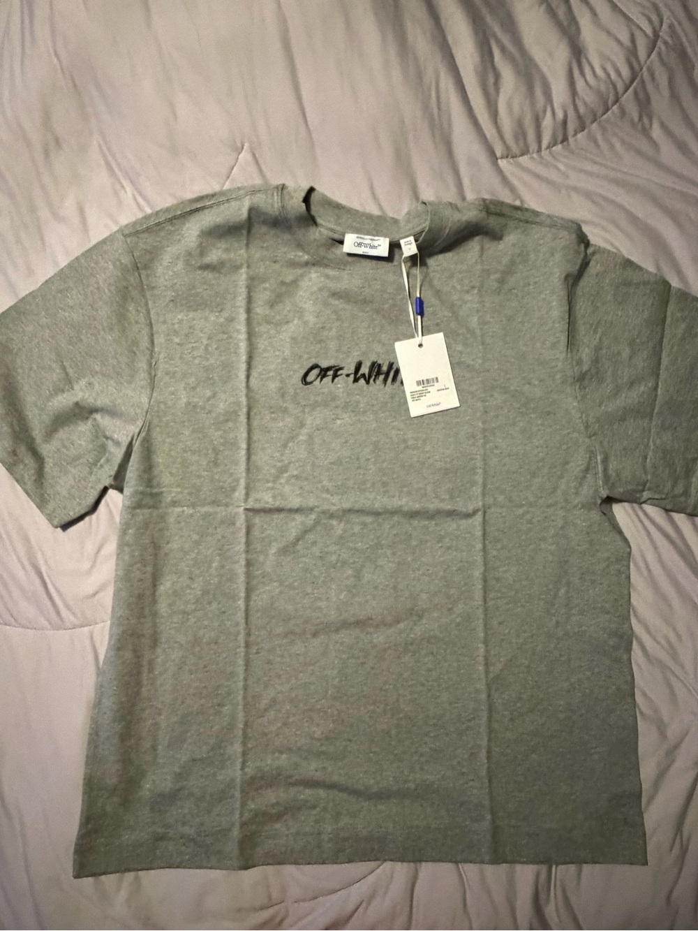Off-White Chalk Arrow Fit Tee in Heather Grey - Picture 4 of 7